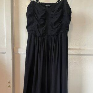 Plus size Summer Dress Torrid Size 0 Black Gathered Bodice Spaghetti Straps